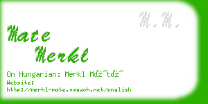 mate merkl business card